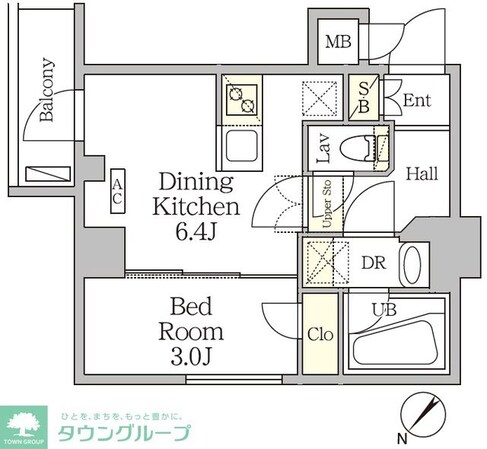アジールコート池尻大橋の物件間取画像